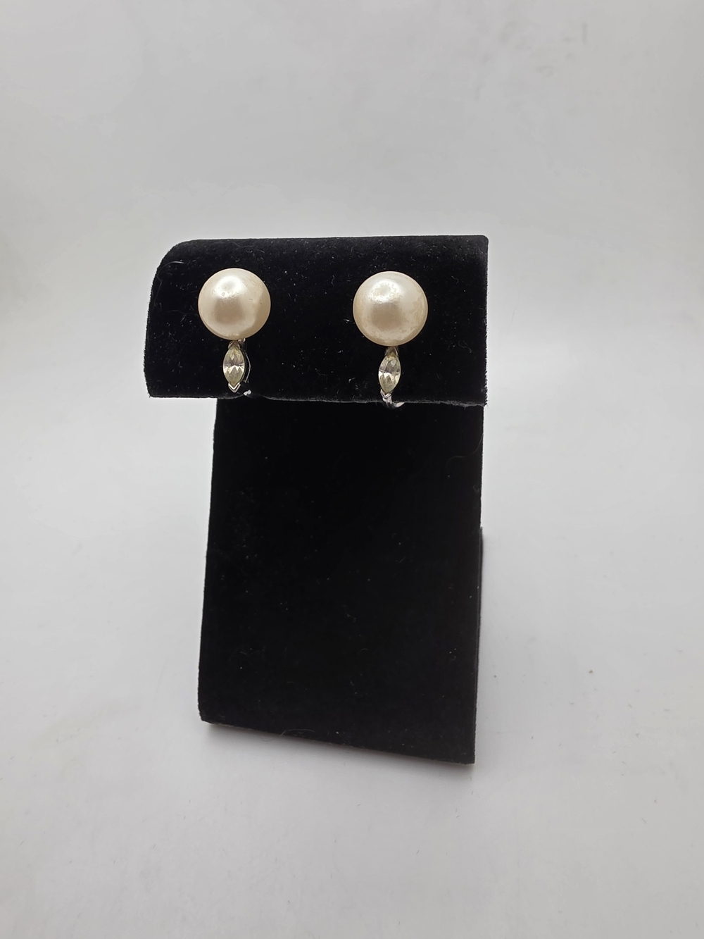 Ciner Faux Pearl Clip On Earrings